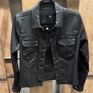 Kut from the Kloth Coated Black Jean Jacket